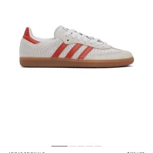 Adidas White and Red/Orange Sneakers Women’s 6.5